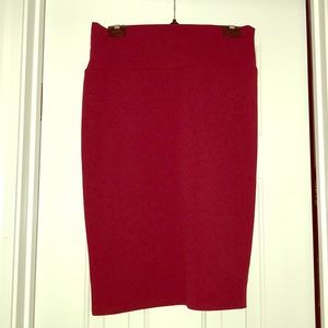 LulaRoe Red Cassie Skirt